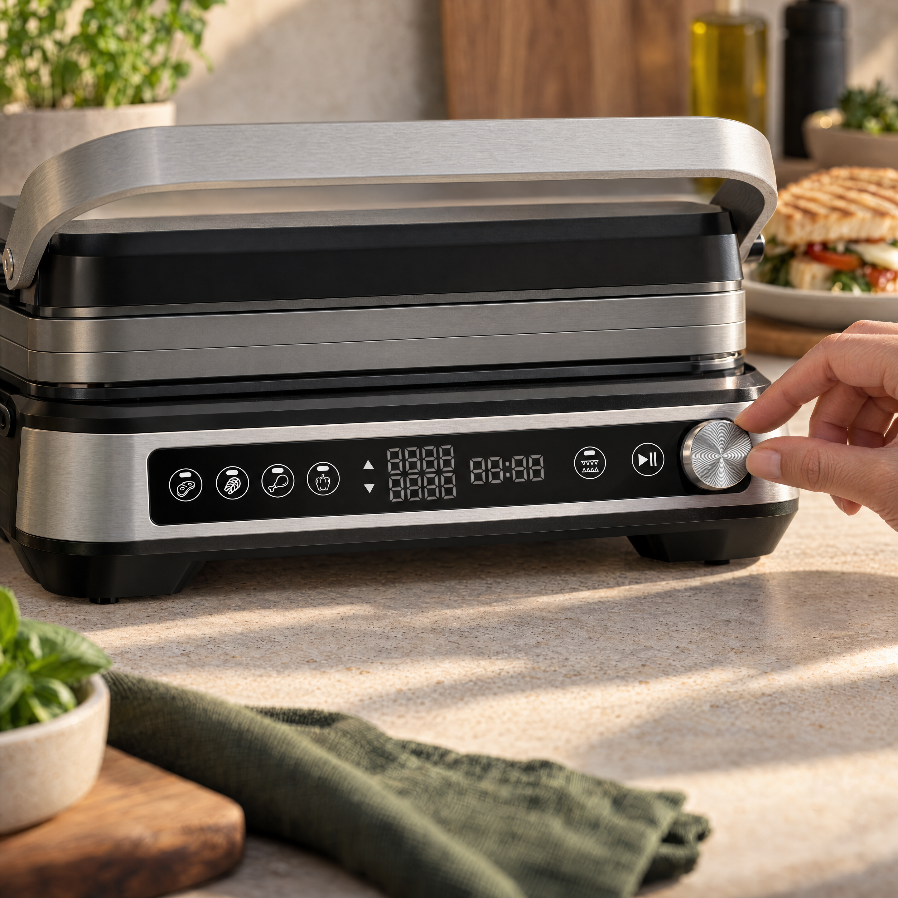 CG1W-Digitalanzeige und Drehregler für Temperatur und Timer