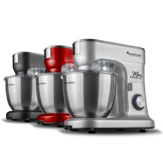 TurboTronic Küchenmaschine - KMT015 - 6,5L Rühr- & Knetmaschine, 1200W, Multifunktion, stufenlose Geschwindigkeit, Timer, Edelstahlschüssel