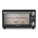Dörrgerät mit 100 % plastikfreiem Lebensmittelkontakt – TurboTronic TurboWave BIO FD14, 14 L, 5 Metallgitter, 30–80 °C, 12-h-Timer; für eigene Snacks aus Obst, Gemüse, Fleisch und Pilzen; Dörrautomat, Dörrapparat, Obsttrockner, Früchtetrockner und Dörrer