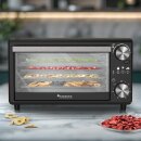 Dörrgerät mit 100 % plastikfreiem Lebensmittelkontakt – TurboTronic TurboWave BIO FD14, 14 L, 5 Metallgitter, 30–80 °C, 12-h-Timer; für eigene Snacks aus Obst, Gemüse, Fleisch und Pilzen; Dörrautomat, Dörrapparat, Obsttrockner, Früchtetrockner und Dörrer