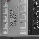 TurboTronic Minibackofen - EV35 - mit Umluft und Drehspieß 35 Liter, Schwarz, inkl. 2x Backblech, 1600W Mini Tisch Backofen Camping Pizzaofen Klein/Groß