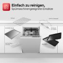 TurboTronic Minibackofen - EV35 - mit Umluft und Drehspieß 35 Liter, Schwarz, inkl. 2x Backblech, 1600W Mini Tisch Backofen Camping Pizzaofen Klein/Groß