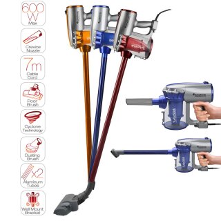 600W Zyklon Staubsauger, beutelloser 2 in 1 Handstaubsauger inkl. Wandhalterung