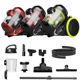 TurboTronic Zyklon Staubsauger CV07 - brachiale 19kPa Saugkraft 700W ohne Beutel kleiner Trockensauger für Parkett Tierhaare Hundehaare beutellos Bodenstaubsauger