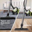 TurboTronic Zyklon Staubsauger - CV07 - brachiale 19kPa Saugkraft 700W ohne Beutel kleiner Trockensauger für Parkett Tierhaare Hundehaare beutellos Bodenstaubsauger SCHWARZ