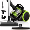 TurboTronic Zyklon Staubsauger - CV07 - brachiale 19kPa Saugkraft 700W ohne Beutel kleiner Trockensauger für Parkett Tierhaare Hundehaare beutellos Bodenstaubsauger SCHWARZ