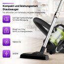 TurboTronic Zyklon Staubsauger - CV07 - brachiale 19kPa Saugkraft 700W ohne Beutel kleiner Trockensauger für Parkett Tierhaare Hundehaare beutellos Bodenstaubsauger SCHWARZ