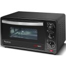 TurboTronic Minibackofen - EV14 - 14 Liter Schwarz, inkl. 1x Grillrost, 1200W Mini Tischbackofen Camping Pizzaofen Kleiner Ofen 100-230°C Mini Backofen