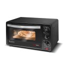 TurboTronic Minibackofen - EV14 - 14 Liter Schwarz, inkl. 1x Grillrost, 1200W Mini Tischbackofen Camping Pizzaofen Kleiner Ofen 100-230°C Mini Backofen