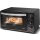 TurboTronic Minibackofen - EV14 - 14 Liter Schwarz, inkl. 1x Grillrost, 1200W Mini Tischbackofen Camping Pizzaofen Kleiner Ofen 100-230°C Mini Backofen