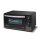 TurboTronic Minibackofen - EV14 - 14 Liter Schwarz, inkl. 1x Grillrost, 1200W Mini Tischbackofen Camping Pizzaofen Kleiner Ofen 100-230°C Mini Backofen