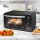 TurboTronic Minibackofen - EV14 - 14 Liter Schwarz, inkl. 1x Grillrost, 1200W Mini Tischbackofen Camping Pizzaofen Kleiner Ofen 100-230°C Mini Backofen