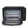 TurboTronic Minibackofen - EV14 - 14 Liter Schwarz, inkl. 1x Grillrost, 1200W Mini Tischbackofen Camping Pizzaofen Kleiner Ofen 100-230°C Mini Backofen
