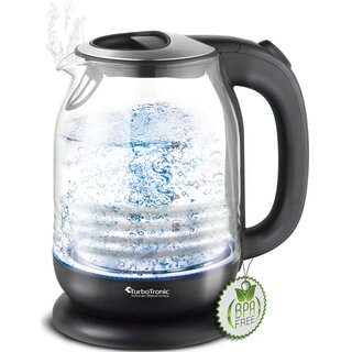 2200 Watt Glas Wasserkocher 1,7 Liter mit LED Beleuchtung Blau (innen) BPA Frei