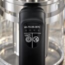 TurboTronic TT-LED11 Glas Wasserkocher & Teekocher, 1,5 l, 2200 W, Temperaturwahl, herausnehmbares Edelstahl-Teesieb, LED-Beleuchtung