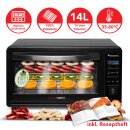 TurboTronic Dörrgerät TurboWave - DFD14 - BIO 14 Liter - 35°C bis 80°C - komplett aus Metall 5 Etagen Obst Gemüse Fleisch Pilze Früchtetrockner Dörrapparat Dörrer Dörrautomat Edelstahl