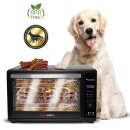 TurboTronic Dörrgerät TurboWave – DFD30 – BIO, 30 l, 35–80 °C, komplett aus Metall, 8 Ebenen, für Obst, Gemüse, Fleisch und Pilze, Edelstahl