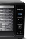 TurboTronic Dörrgerät TurboWave – DFD30 – BIO, 30 l, 35–80 °C, komplett aus Metall, 8 Ebenen, für Obst, Gemüse, Fleisch und Pilze, Edelstahl