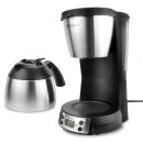 Edelstahl Kaffeemaschine mit Thermoskanne, Timer, Warmhalteplatte, Dauer-Filter