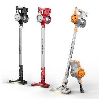 TurboTronic Akku Staubsauger - IQ8 - 22.2V LI-ION, kabelloser 2 in 1 Boden- /Handstaubsauger, beutellos, ultra-Leichtgewicht, extrem starke Saugkraft > 8 kPa, inkl. umfangreichem Zubehör