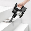 TurboTronic Akku Staubsauger - IQ8 - 22.2V LI-ION, kabelloser 2 in 1 Boden- /Handstaubsauger, beutellos, ultra-Leichtgewicht, extrem starke Saugkraft > 8 kPa, inkl. umfangreichem Zubehör Schwarz