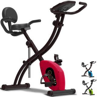 SportTronic ST-X6 Heimtrainer Fahrrad Fahrradtrainer 8 Widerstandsstufen mit Rückenlehne verstellbarer Sitz Fitness Bike Ergometer Trimmrad Standfahrrad Sport Fahrrad für Zuhause / Senioren klapp Rad