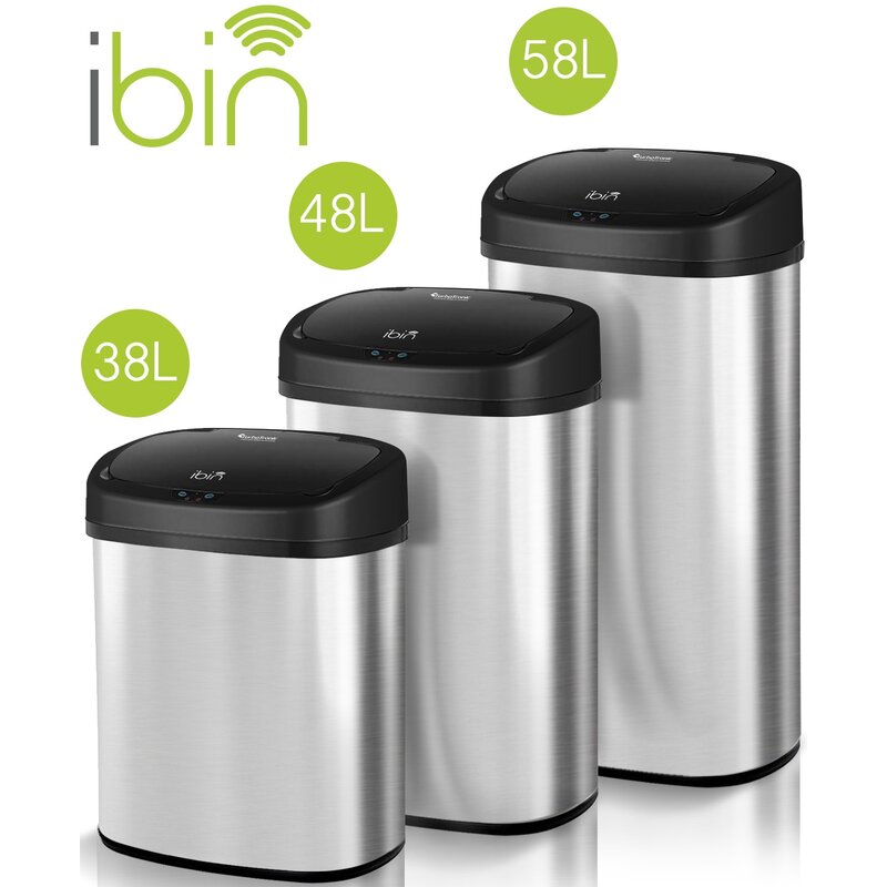15L Mülleimer Automatik Sensor Abfalleimer Papierkorb Müllbehälter Kücheneimer 