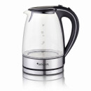 TurboTronic Wasserkocher – TT-LED01 – 2200 W Glas-Wasserkocher, 1,7 l Fassungsvermögen, blaue LED-Innenbeleuchtung, BPA-frei