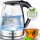 TurboTronic Wasserkocher – TT-LED01 – 2200 W Glas-Wasserkocher, 1,7 l Fassungsvermögen, blaue LED-Innenbeleuchtung, BPA-frei