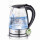 TurboTronic Wasserkocher – TT-LED01 – 2200 W Glas-Wasserkocher, 1,7 l Fassungsvermögen, blaue LED-Innenbeleuchtung, BPA-frei