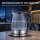 TurboTronic Wasserkocher – TT-LED01 – 2200 W Glas-Wasserkocher, 1,7 l Fassungsvermögen, blaue LED-Innenbeleuchtung, BPA-frei