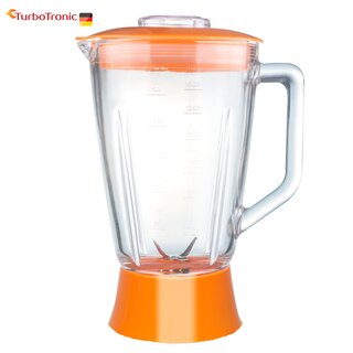 Ersatzglasbehälter Standmixer BG03 TurboTronic 1,5 L Glasbehälter Krug orange