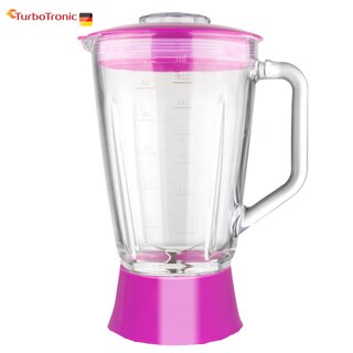 Ersatzglasbehälter Standmixer BG03 TurboTronic 1,5 L Glasbehälter Krug pink