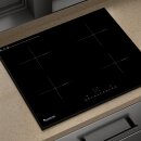 TurboTronic Induktionskochfeld 60 cm (59×52 cm) - IC4 - Autarkes Einbau-Induktionskochfeld mit 4 Kochzonen, 7400W, Timer (99 Min), Touchbedienung, Kindersicherung, Kristallglas