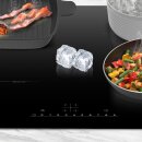 TurboTronic Induktionskochfeld 60 cm (59×52 cm) - IC4 - Autarkes Einbau-Induktionskochfeld mit 4 Kochzonen, 7400W, Timer (99 Min), Touchbedienung, Kindersicherung, Kristallglas
