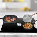TurboTronic Induktionskochfeld 60 cm (59×52 cm) - IC4 - Autarkes Einbau-Induktionskochfeld mit 4 Kochzonen, 7400W, Timer (99 Min), Touchbedienung, Kindersicherung, Kristallglas