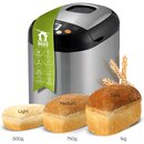 TurboTronic Brotbackautomat für 500g - 1 KG Brotbackmaschine Edelstahl, Brotmaschine für Weißbrot Vollkorn Sauerteig Roggenbrot Eiweißbrot glutenfrei Marmelade