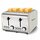 B-Ware 4 Scheiben Retro Toaster Brötchenaufsatz Vintage Design Edelstahl creme