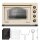 TurboTronic Minibackofen - EV45R - mit Umluft und Drehspieß 45 Liter, inkl. Backblech, 2000W Mini Tisch Backofen Camping Pizzaofen Klein/Groß Vintage Retro
