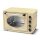 TurboTronic Minibackofen - EV45R - mit Umluft und Drehspieß 45 Liter, inkl. Backblech, 2000W Mini Tisch Backofen Camping Pizzaofen Klein/Groß Vintage Retro creme