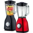 TurboTronic Standmixer - BG6 - 1400 Watt mit 1,5L Glasbehälter Edelstahl Silber, Glas Smoothie Mixer / Maker Ice Crush Funktion Milchshaker Blender BPA FREI