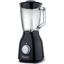 TurboTronic Standmixer - BG6 - 1400 Watt mit 1,5L Glasbehälter Edelstahl Silber, Glas Smoothie Mixer / Maker Ice Crush Funktion Milchshaker Blender BPA FREI Schwarz
