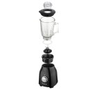 TurboTronic Standmixer - BG6 - 1400 Watt mit 1,5L Glasbehälter Edelstahl Silber, Glas Smoothie Mixer / Maker Ice Crush Funktion Milchshaker Blender BPA FREI Schwarz