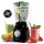 TurboTronic Standmixer - BG6 - 1400 Watt mit 1,5L Glasbehälter Edelstahl Silber, Glas Smoothie Mixer / Maker Ice Crush Funktion Milchshaker Blender BPA FREI Schwarz