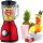 TurboTronic Standmixer - BG6 - 1400 Watt mit 1,5L Glasbehälter Edelstahl Silber, Glas Smoothie Mixer / Maker Ice Crush Funktion Milchshaker Blender BPA FREI Rot
