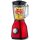 TurboTronic Standmixer - BG6 - 1400 Watt mit 1,5L Glasbehälter Edelstahl Silber, Glas Smoothie Mixer / Maker Ice Crush Funktion Milchshaker Blender BPA FREI Rot