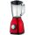 TurboTronic Standmixer - BG6 - 1400 Watt mit 1,5L Glasbehälter Edelstahl Silber, Glas Smoothie Mixer / Maker Ice Crush Funktion Milchshaker Blender BPA FREI Rot
