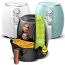 TurboTronic Heissluftfritteuse Retro 3 Liter - AF3 - Heißluftfritteuse, Airfryer, Fritteuse ohne Fett / Öl, 90°C 210°C Heiß Luftfritteuse Air Friteuse Power