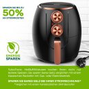 TurboTronic Heissluftfritteuse Retro 3 Liter - AF3 - Heißluftfritteuse, Airfryer, Fritteuse ohne Fett / Öl, 90°C 210°C Heiß Luftfritteuse Air Friteuse Power
