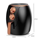 TurboTronic Heissluftfritteuse Retro 3 Liter - AF3 - Heißluftfritteuse, Airfryer, Fritteuse ohne Fett / Öl, 90°C 210°C Heiß Luftfritteuse Air Friteuse Power